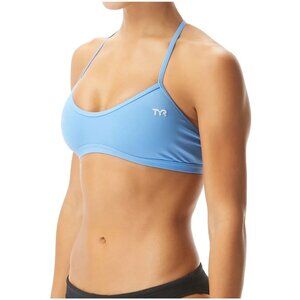 Tyr Solid Trinityfit Bikini Top NWT Light Blue Large